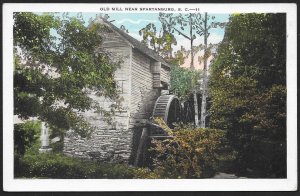 Old Water Mill Spartanburg South Carolina Unused c1920s