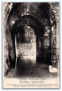 c1910's Pool Of Bethesda Interior The Water Jerusalem Israel Antique Postcard 