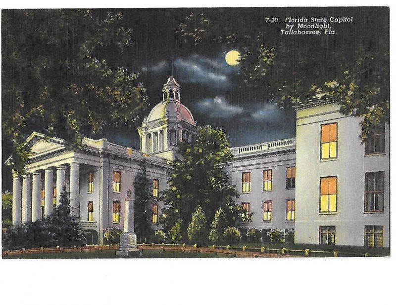 Florida State Capitol by Moonlight Tallahassee Florida