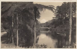 Pukakura Park New Zealand Old Real Photo Postcard