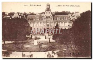 Old Postcard Le Havre L & # City 39hotel and garden