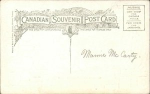 Niagara Falls Ontario Waterfall Flag Crest Shield Gilt Embossed Vintage Postcard