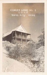 J76/ Idaho City RPPC Postcard c1930-50s Pioneer Lodge I.O.O.F. 399