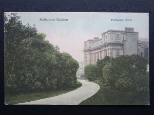 Australia MELBOURNE Parliament House & Gardens - Old Postcard by V.S.M.