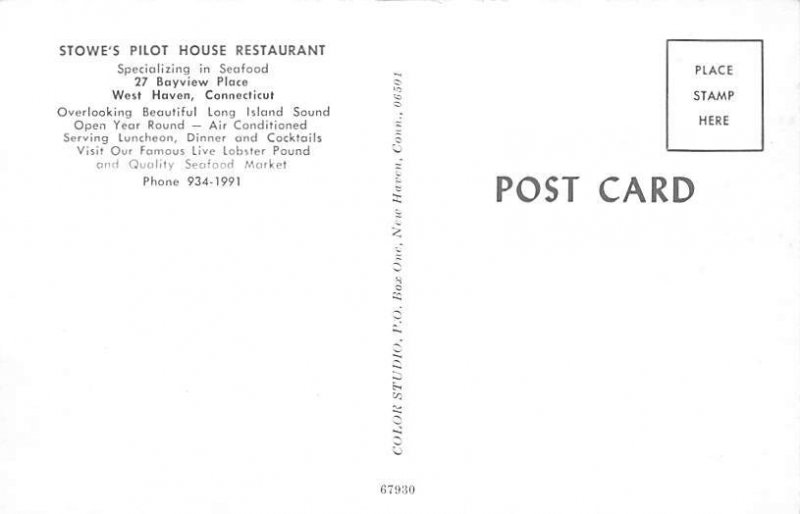 Stowes Pilot House Restaurant Over Looking And Bayview Place - West Haven, Co...