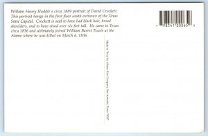 David DAVY CROCKET Painting WILLIAM HENRY HUDDLE Texas Capitol 4x6 Postcard