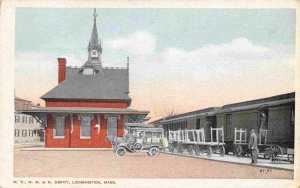 NYNH&H Railroad Depot Leominster Massachusetts 1920c postcard