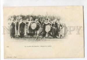 401024 ALGERIA Spahi Nuba saber dance Vintage Geiser postcard
