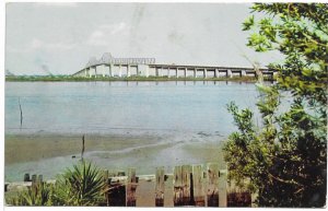 US Jacksonville, Florida. The John E. Matthews Bridge. used, mailed 1957.