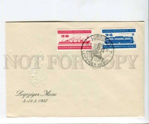 290481 EAST GERMANY GDR 1957 year Leipzig Fair press special cancellations COVER