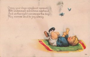 c.1907-15 Baby Boy Blanket Butterfly's Postcard 2T6-539