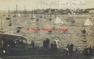 MA, Marblehead, Massachusetts, RPPC, Harbor Scene, Boats, Photo