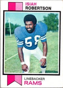 1973 Topps Football Card Isiah Robertson Los Angeles Rams sk2568