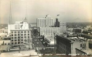 Birdseye View Central Avenue Phoenix Arizona 1940s RPPC Photo Postcard 5001