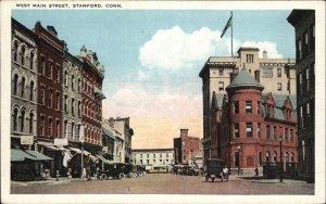 Stamford Connecticut CT Main St. c1920s Postcard