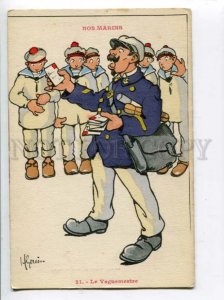 3119228 FRENCH NAVY Post orderly by GERVESE Vintage PC