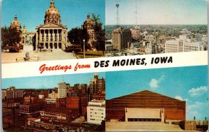 Greetings From Des Moines Iowa Multi View
