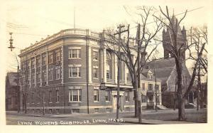 Lynn MA Women's Club House Signed R. S. Bauer Photo Real Photo Postcard