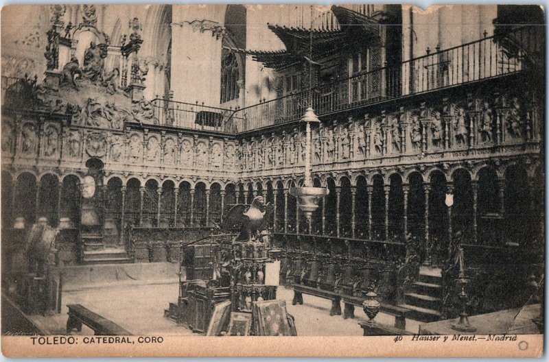 Toledo Cathedral Choir Madrid Spain Postcard