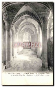 Old Postcard Saint Germer Abbey Church of Holy Passage Interior