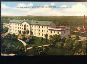 Vintage Postcard 1930-1945 West Hall Kentucky State College Bowling Green KY