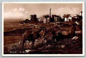 RPPC  Beyrouth  Le Phare  Lebanon    Real Photo  Postcard  1939