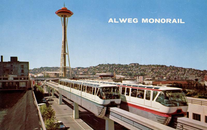 WA - Seattle, 1962. Seattle World's Fair (Century 21 Exposition). Alweg Monorail