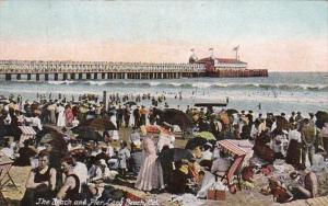 California Long Beach The Beach and Pier 1910