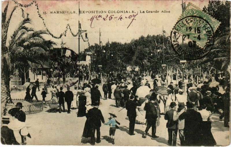 CPA MARSEILLE - EXPO Coloniale La Grande Allee (987597)