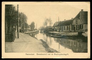 h3295 - NETHERLANDS Veenendaal 1938 Street View. Canal Bridge