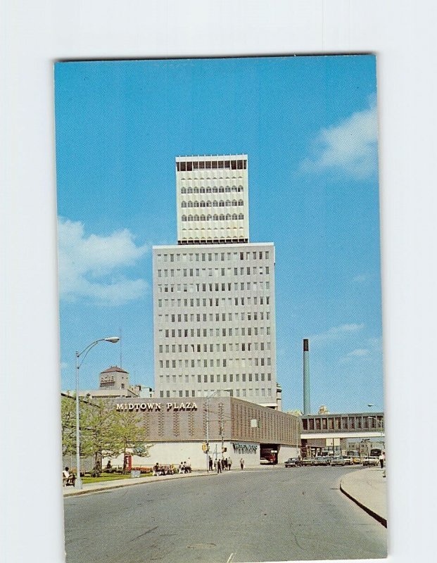 Postcard Exterior View from Broad Street of Midtown Plaza Rochester New York USA