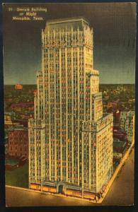 Postcard Used 35-Sterick Tower at Night Memphis TN LB