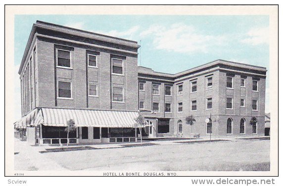 DOUGLAS, Wyoming, 1910-1920s; Hotel La Bonte