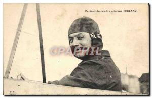 Old Postcard Jet Aviation Portrait of the famous aviator Leblanc