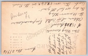 K16/ Providence Rhode Island RPPC Postcard c1910 Living Flag Students  96