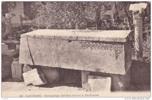 CARTHAGE - Sarcophage [Grave] chretien trouve a Bir-Ftouha , Tunisia , 00-10s