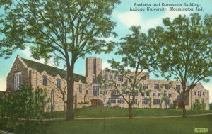 Vintage Postcard 1930's Business & Economics Building Indiana Univ Bloomington