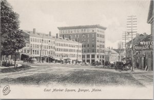 Bangor Maine East Market Square Unused Postcard E91