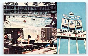 CALHOUN, GA Georgia ~  ROYAL'S INN MOTEL & Restaurant 1972 Roadside  Postcard