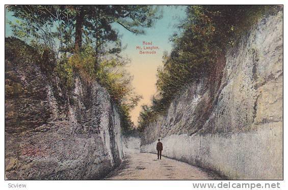 Limestone lined, Road Mt. Langton, Bermuda, PU