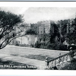 c1920s Haddon Hall, England Terrace Steps Lawn Manor House Ivy Covered Wall A353