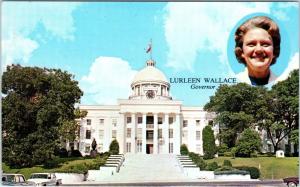 MONTGOMERY, AL Alabama  GOVERNOR LURLEEN WALLACE Capitol Bldg c1960s Postcard