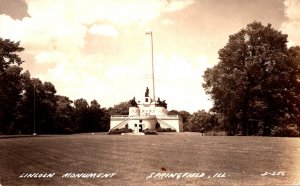 Illinois Springfield Lincoln Monument Real Photo