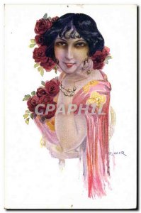 Old Postcard Fantasy Illustrator Woman Mir