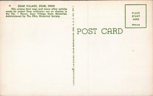 postcard OH - Bird Cage at Zoar Village, Zoar Ohio