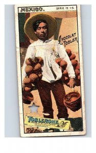 Vintage 1890's Victorian Trade Card Toblerone Swiss Chocolate - Mexico Farmer
