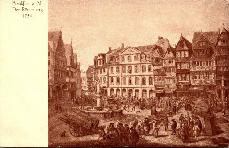 Germany Frankfurt am Main Der Roemerberg Grand Hotel Frankfurter Hof Circa 1754