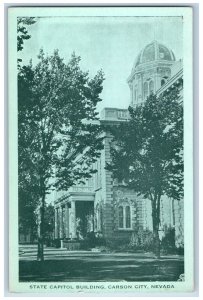 Carson City Nevada NV Postcard State Capitol Building c1930's Unposted Vintage