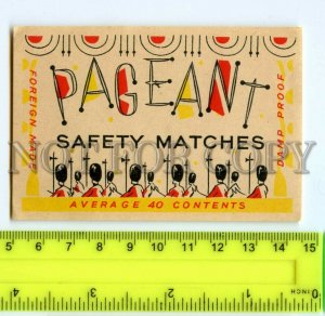 500247 PAGEANT Foreign made Vintage match label