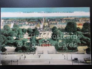 France: LE HARVE, Jardin de l'Hotel de Ville ei Rue de Paris